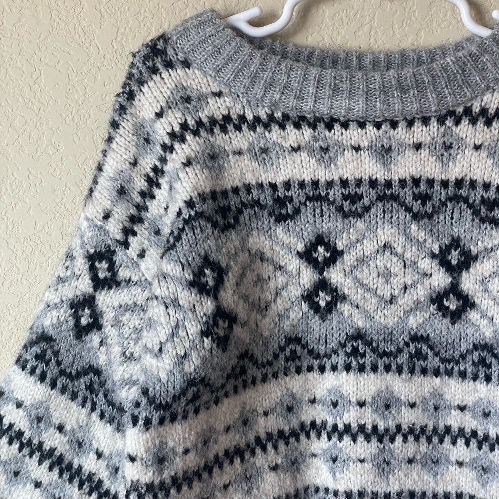 Zara Kids Gray Patterned Winter Sweater - Picture 3 of 6